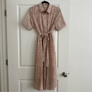 Pleated floral dress